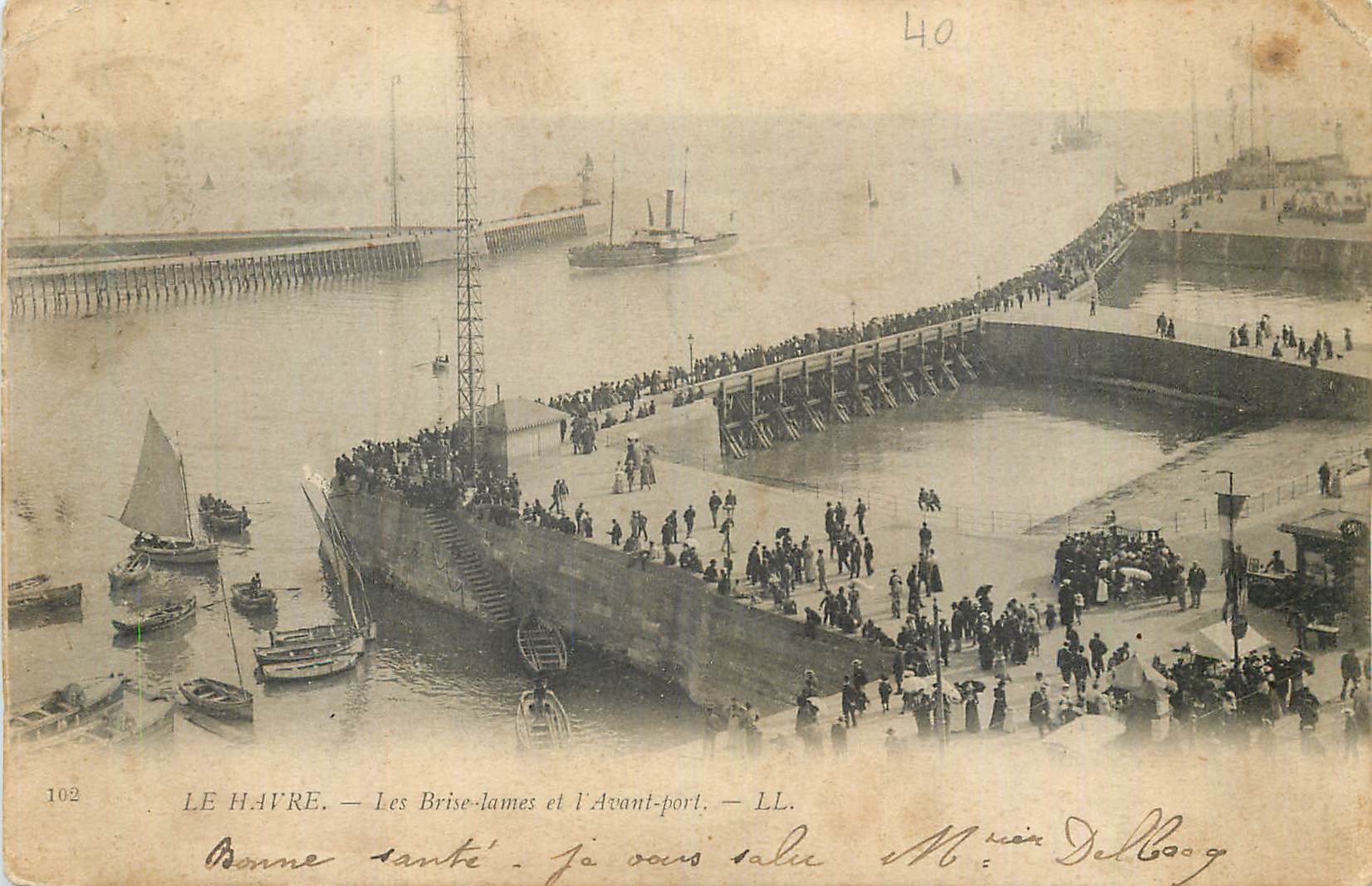 CPA Le Havre Les Brise Lames et l'Avant Port