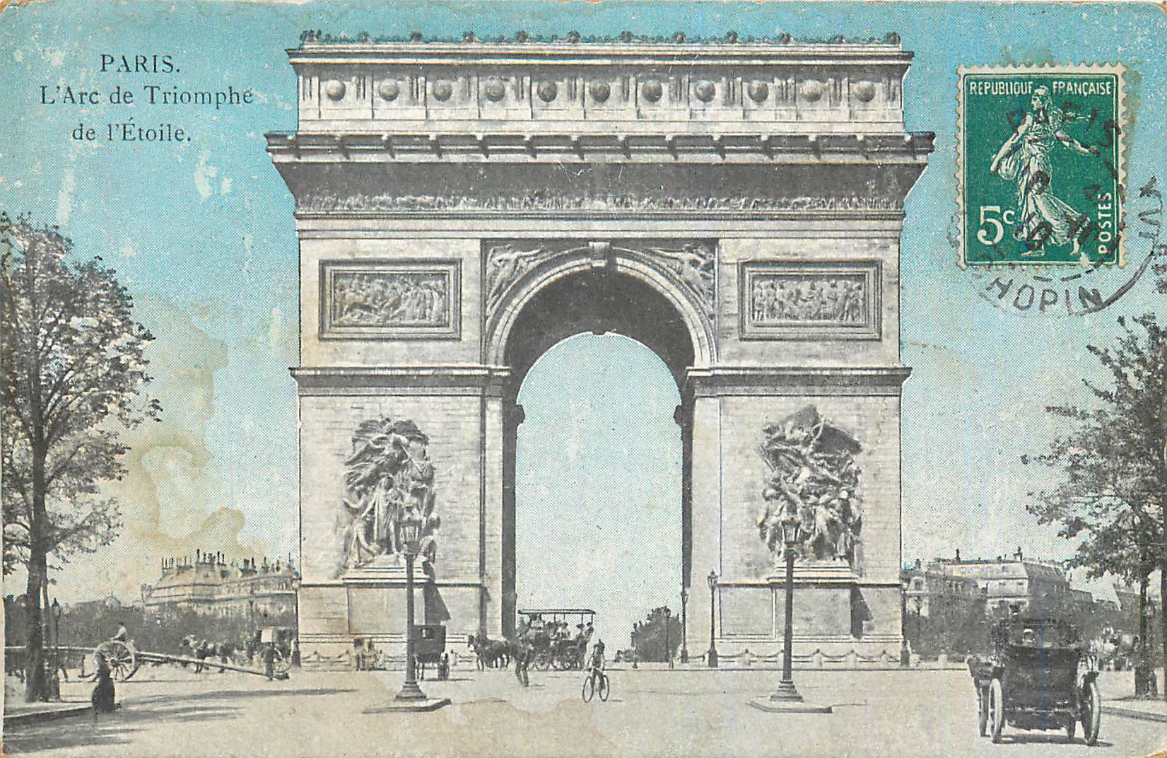 CPA Paris L'Arc de Triomphe de l'Etoile