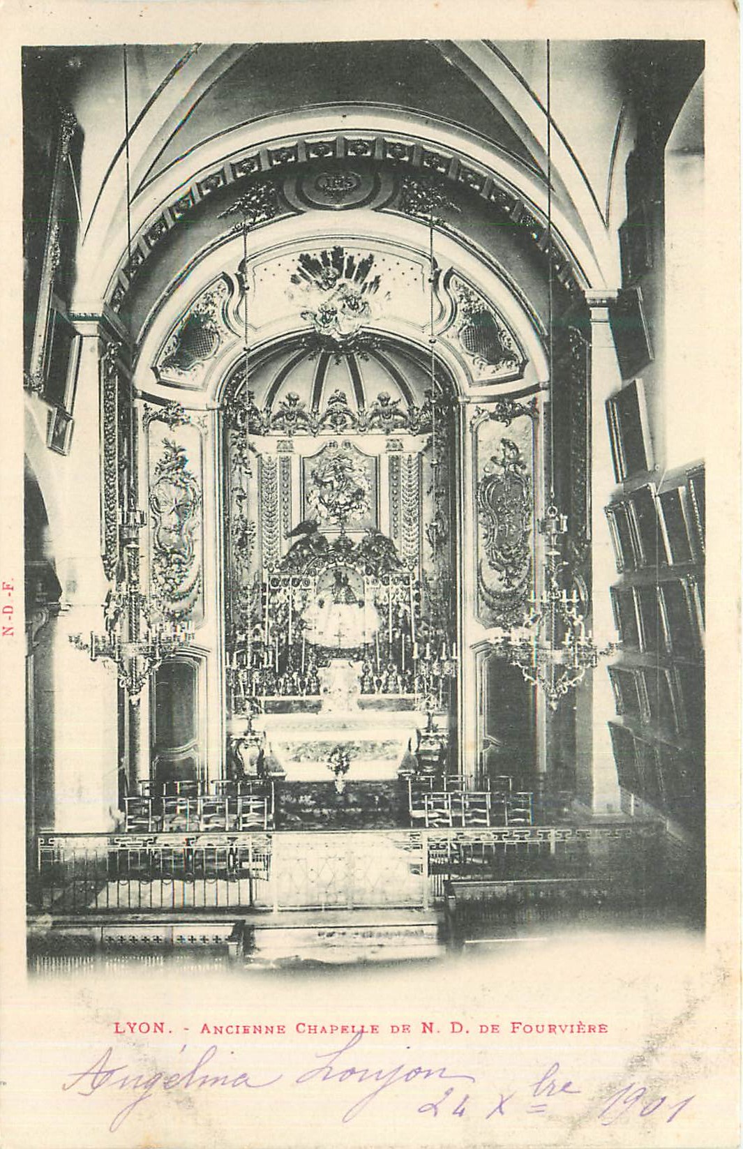 CPA Lyon Ancienne Chapelle de N D de Fourviere (carte 1900)