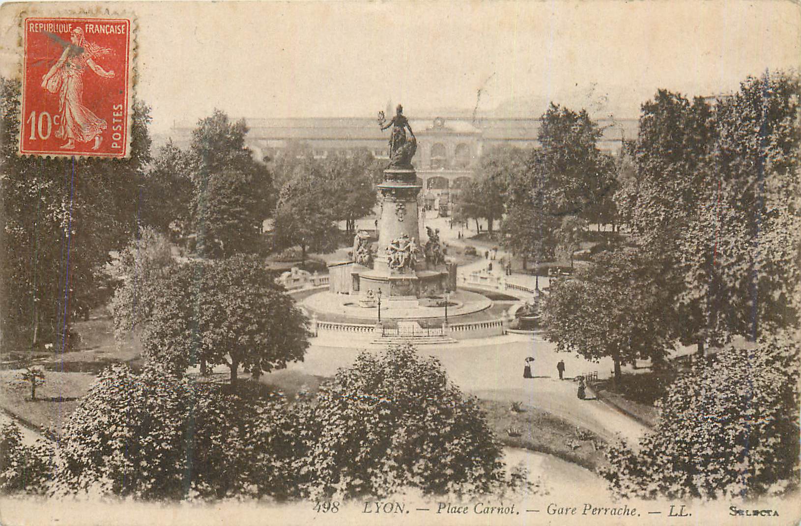 CPA Lyon Place Carnot Gare Perrache