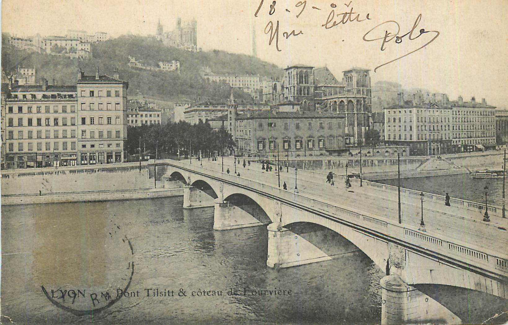 CPA Lyon Pont Tilsitt et Coteau de Fourviere