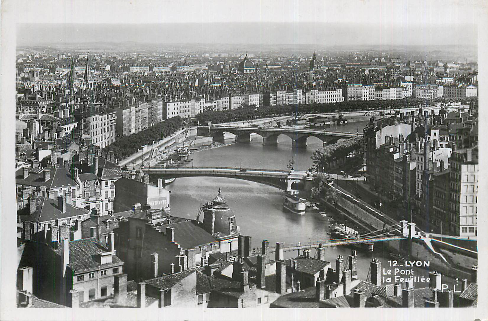CPM Lyon Le Pont La Feuillee