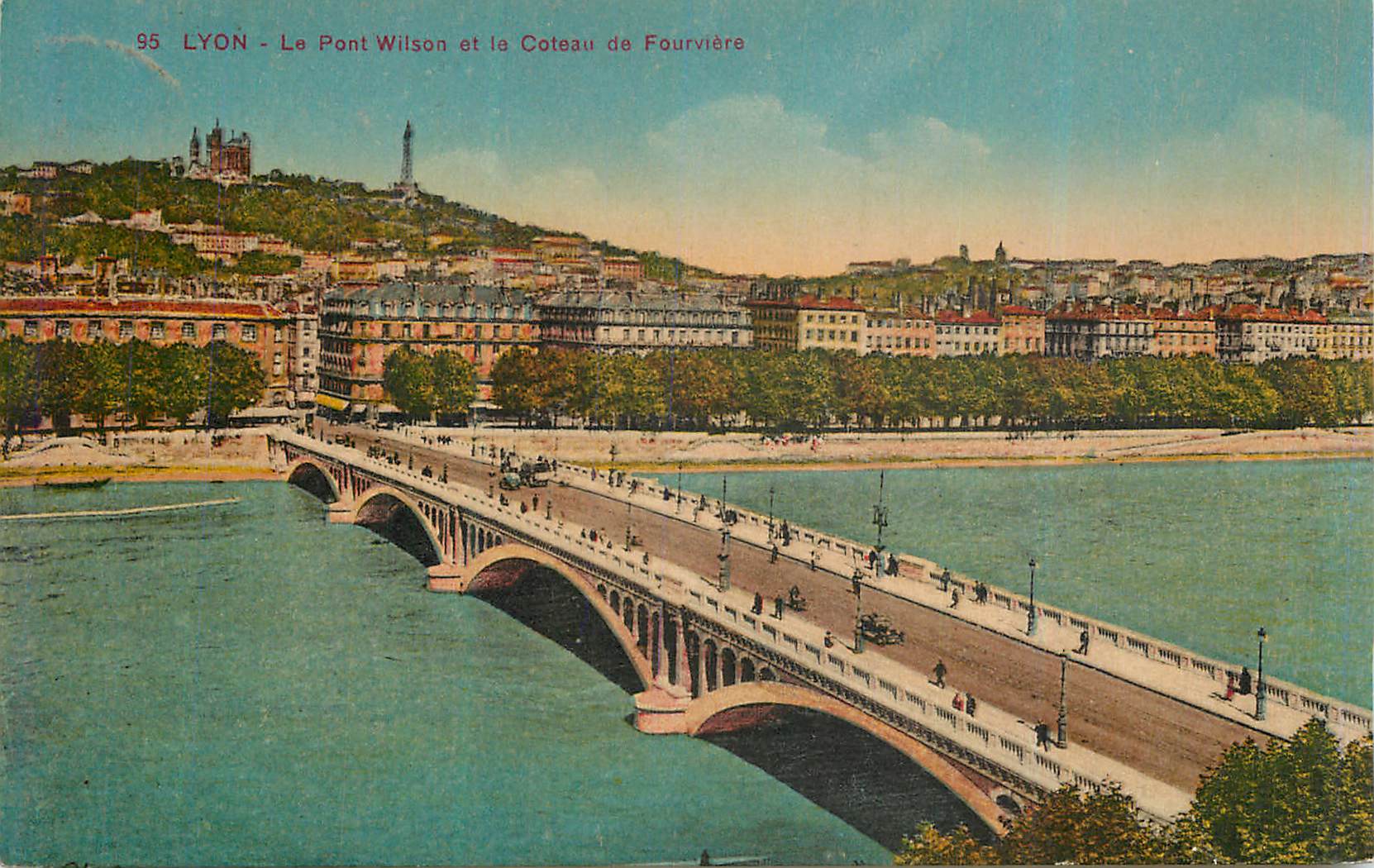 CPA Lyon Le Pont Wilson et le Coteau de Fourviere