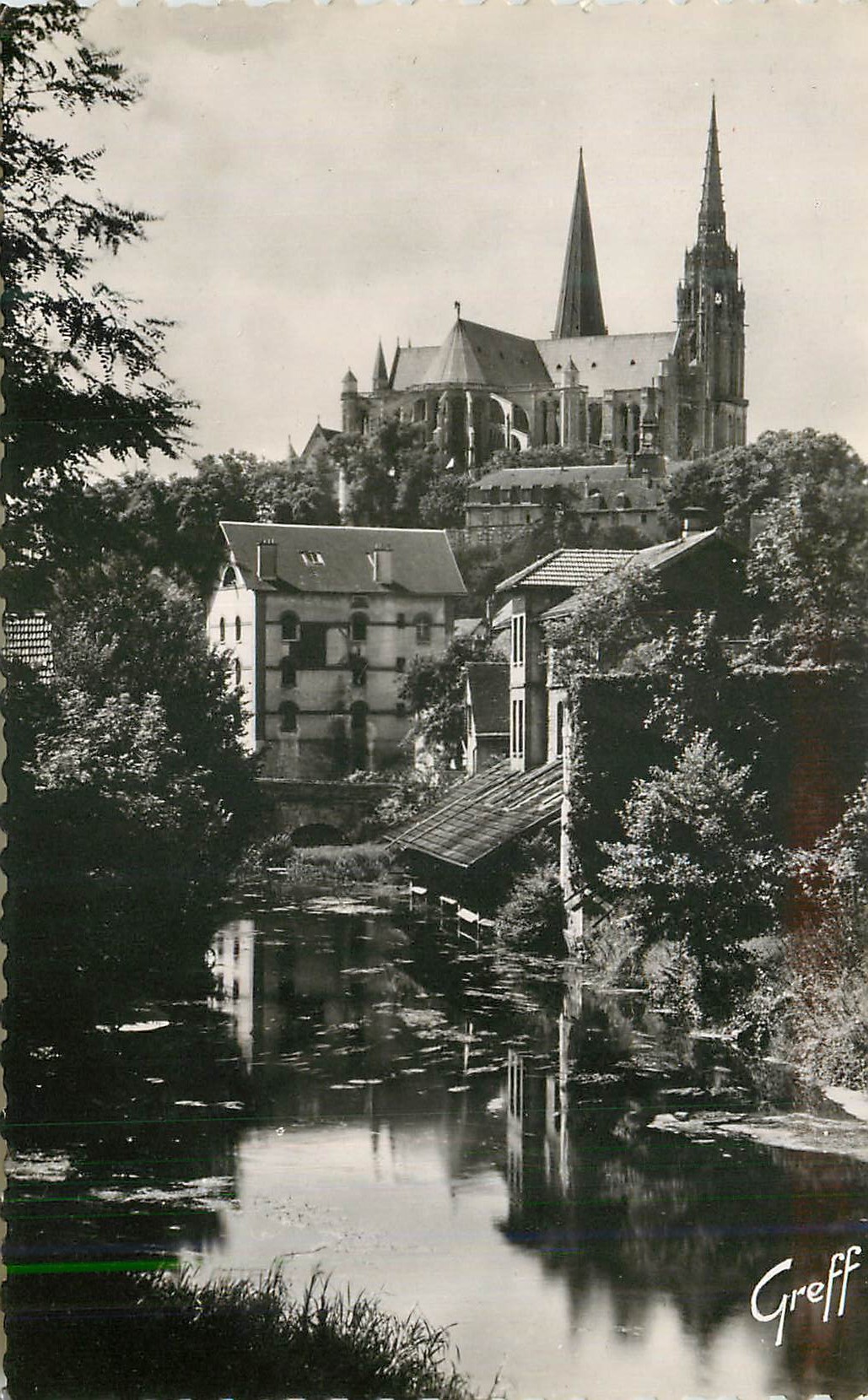 CPM Chartres (Eure et Loir) En Beauce Bords de l'Eure et la Cathedrale