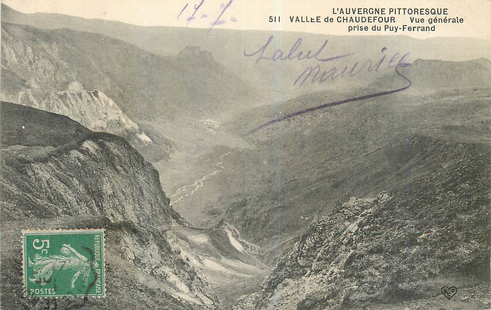CPA Vallee de Chaudefour L'Auvergne Pittoresque Vue Generale prise du Puy Ferrand