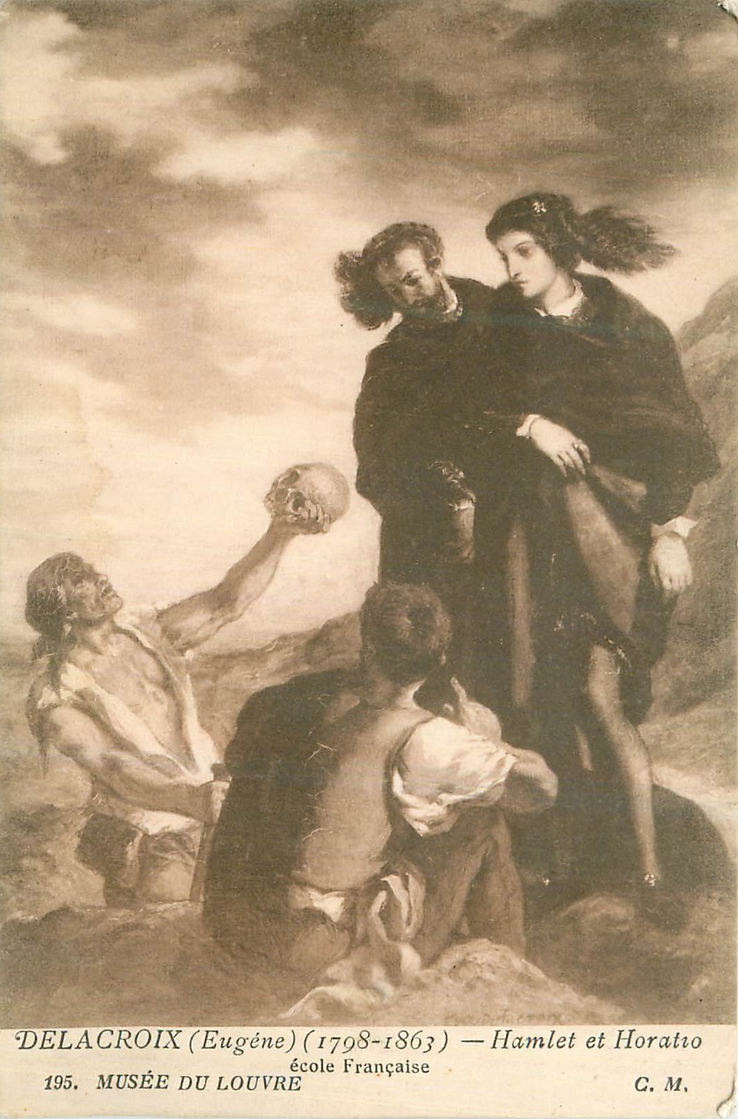 CPA Musee du Louvre Delacroix (Eugene) Hamlet et Horatio