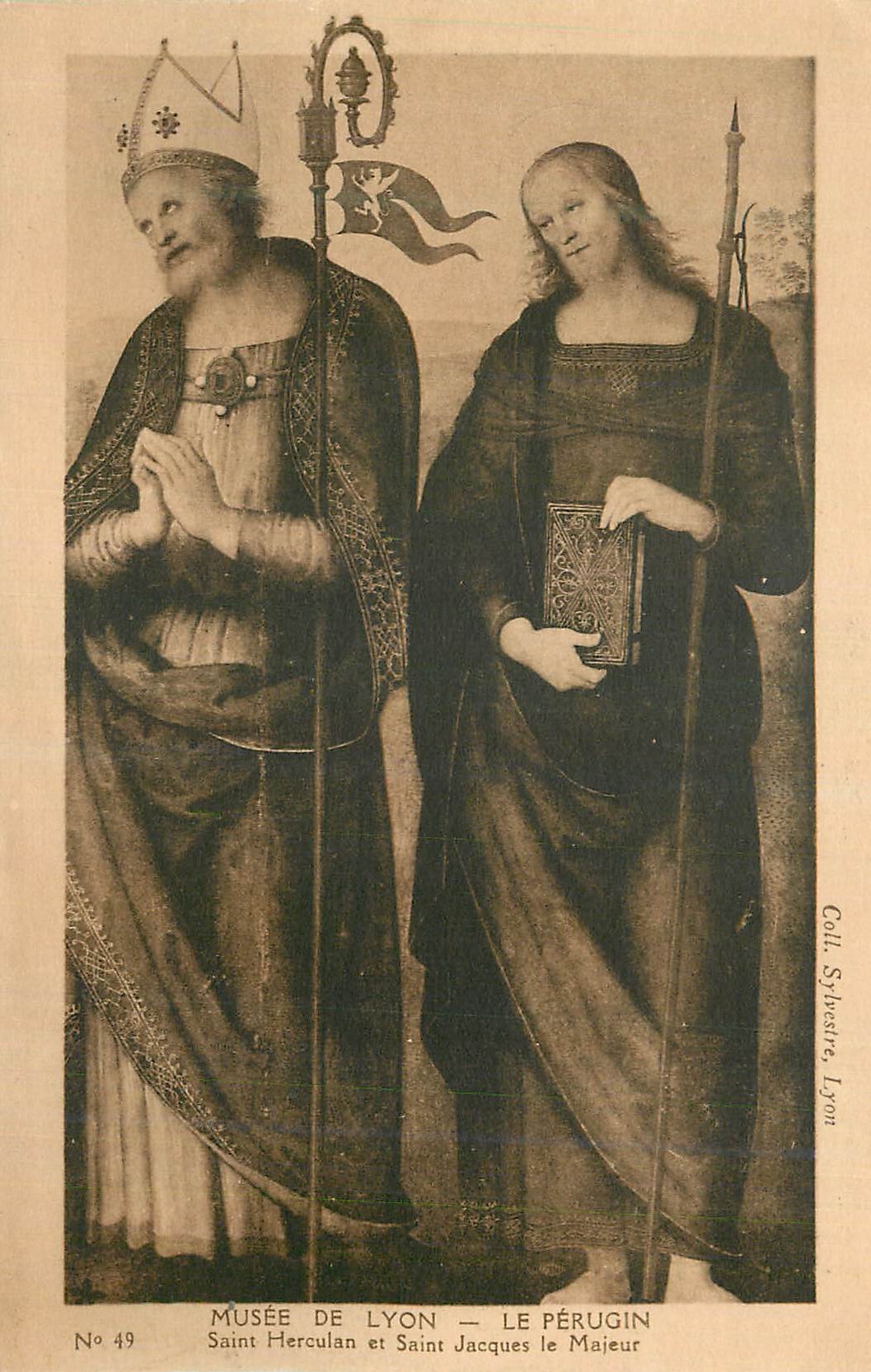 Saint Herculan et Saint Jacques le Majeur — Le Pérugin — Musée de Lyon — Collection Syvestre, Lyon — N° 49