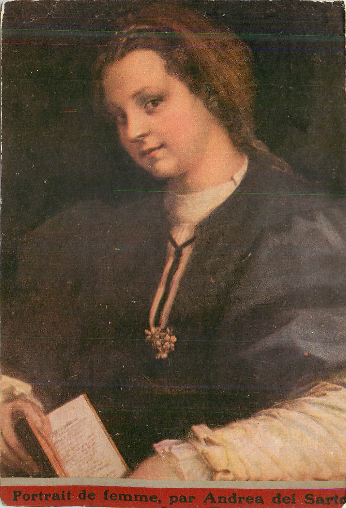 CPA Portrait de Femme par Andrea Del Sarto