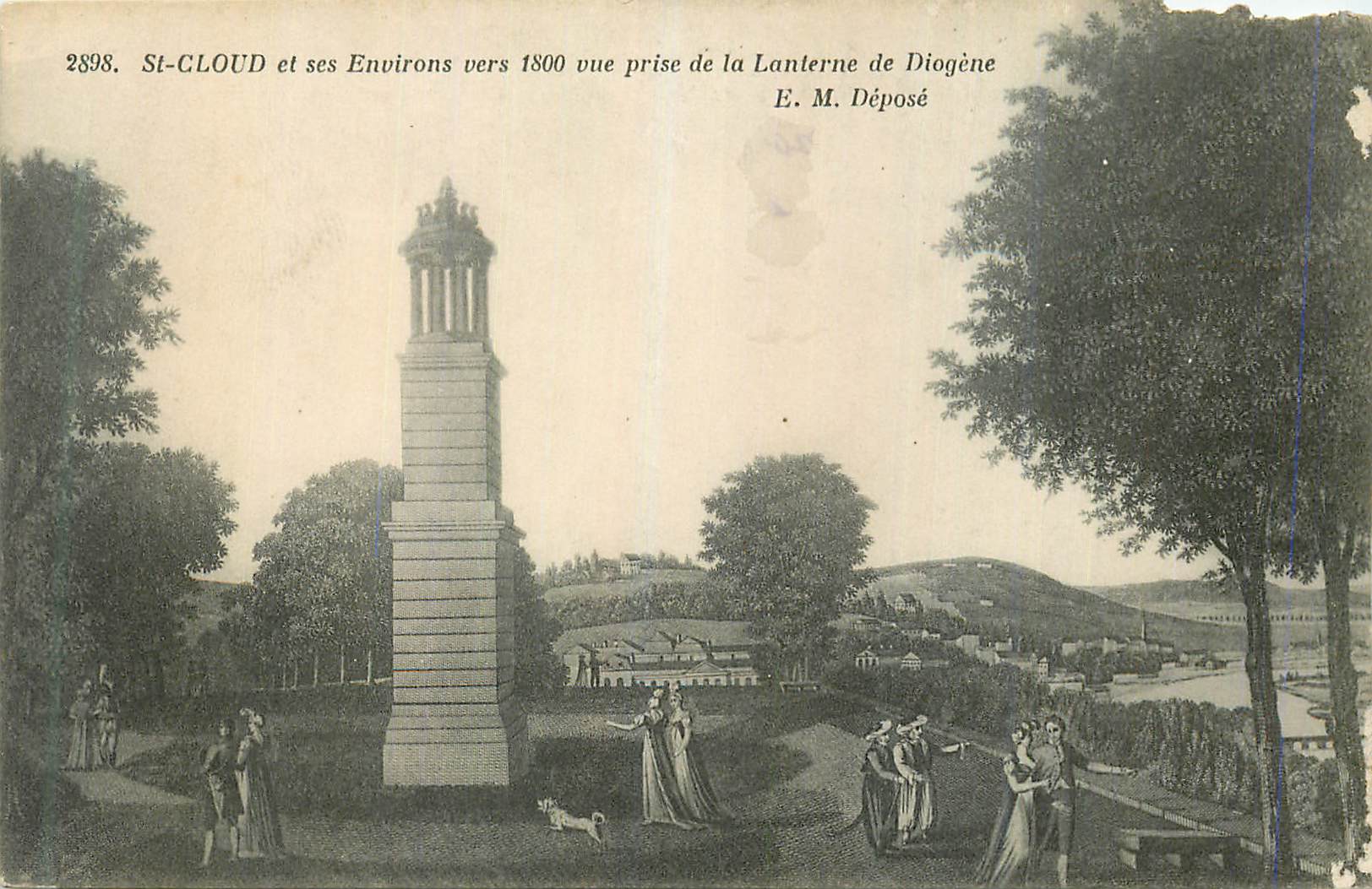 CPA St Cloud et ses Environs vers 1800 Vue prise de la Lanterne de Diogene
