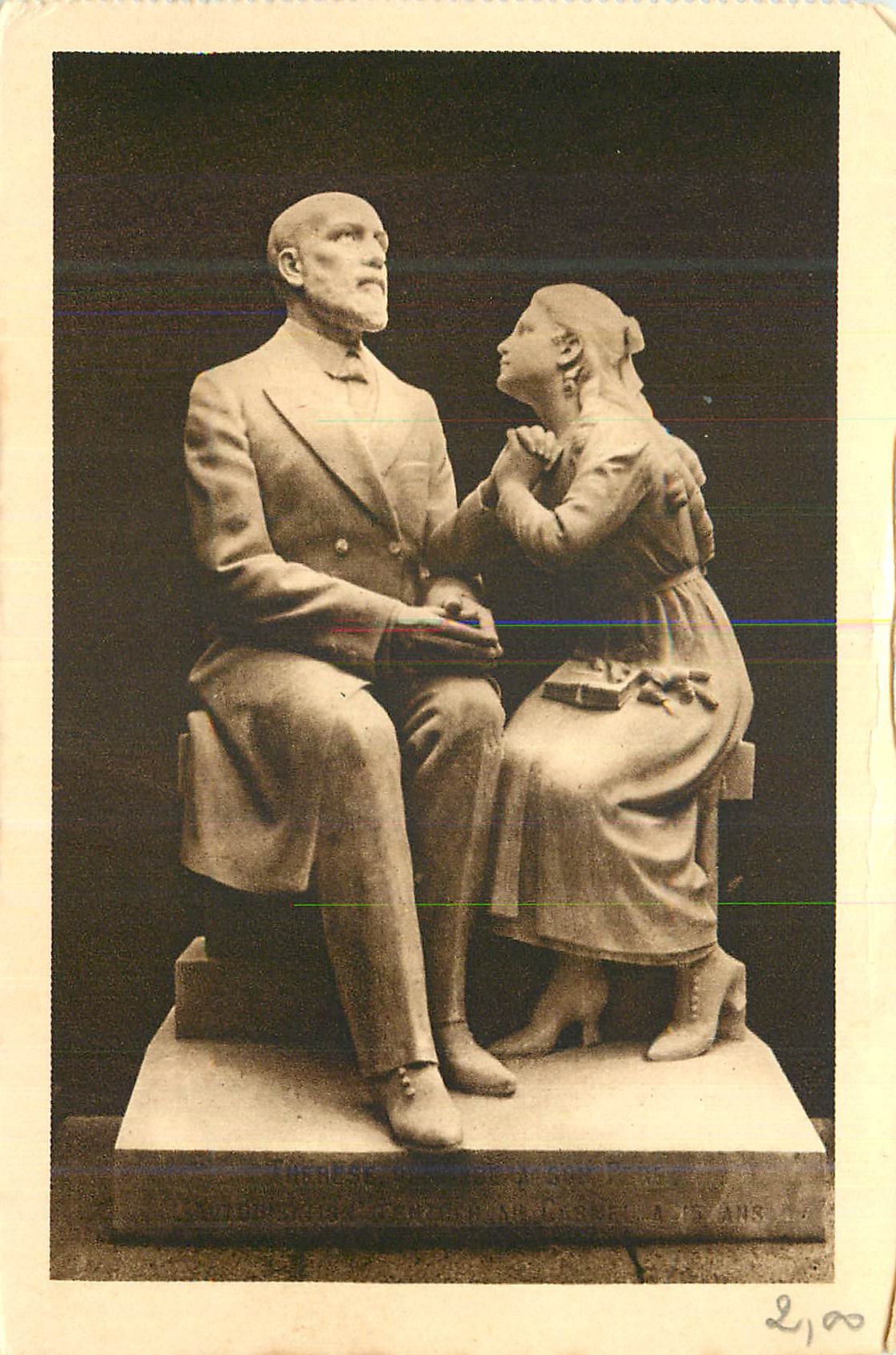 CPA Le Groupe en Marbre Blanc des Buissonnets (Alliot Scutp) Sainte Therese de l'Enfant Jesus Demande a son Pere l'Autor