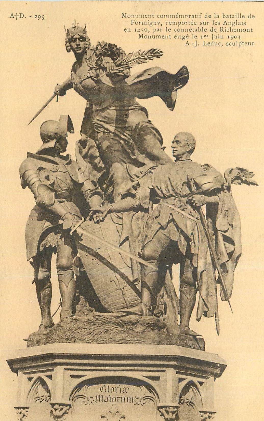 Gedenkmonument der Schlacht von Formigny — A.-J. Leduc, Bildhauer — A.D. - 295