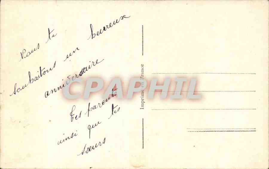CPA Fantaisie Enfants Joyeux anniversaire — Rückseite