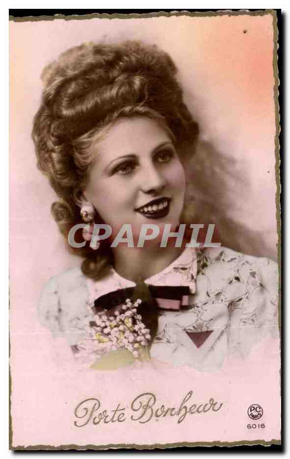 CPA Fantaisie Femme Porte bonheur
