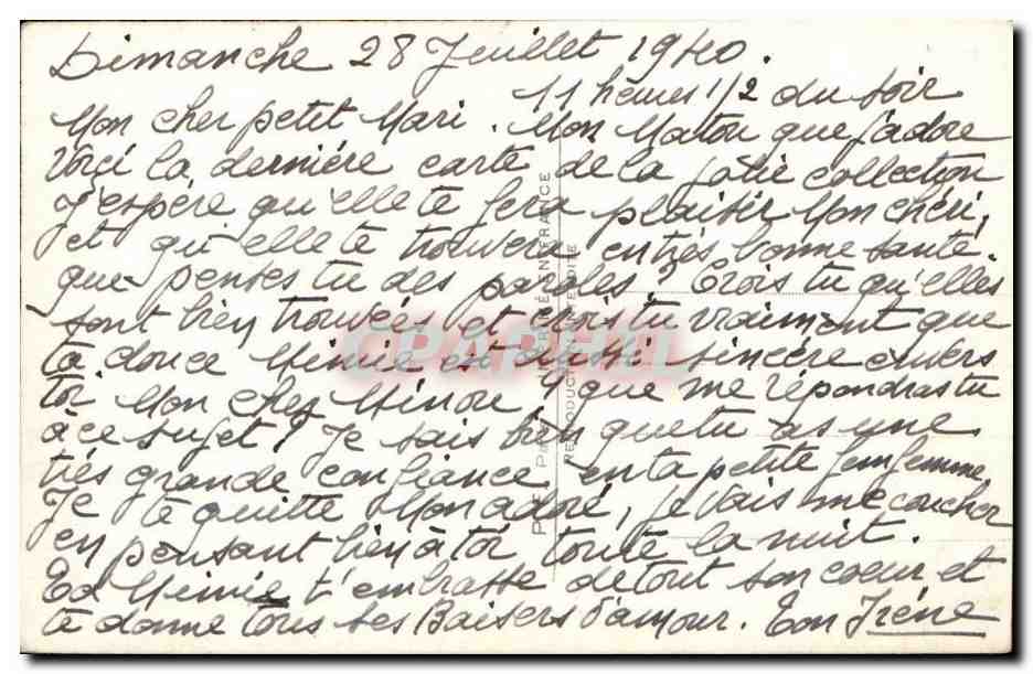 CPA Fantaisie Femme Loin de toi — Verso