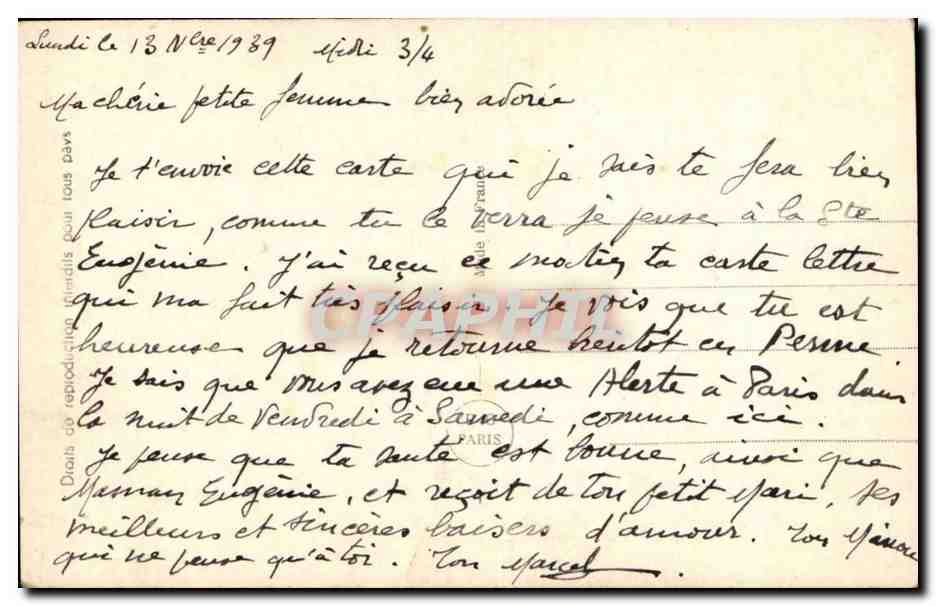 CPA Fantaisie Femme Couple Tout va tres bien — Verso