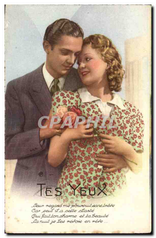 CPA Fantaisie Femme Couple Ensemble nous irons