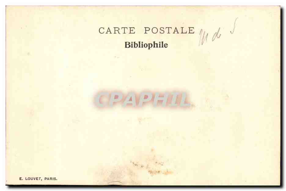 CPA Fantaisie Eve avant le peche Peint par Westall grave par Lectere — Rückseite