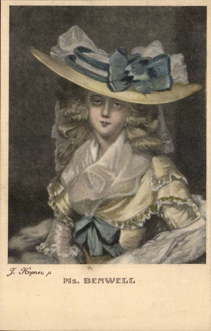 Porträt der Ms. Benwell — Zeichnung von J. Hopner — Serie ART