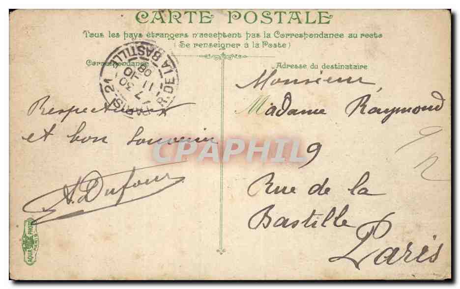 Rouen CPA Cathedrale — Verso