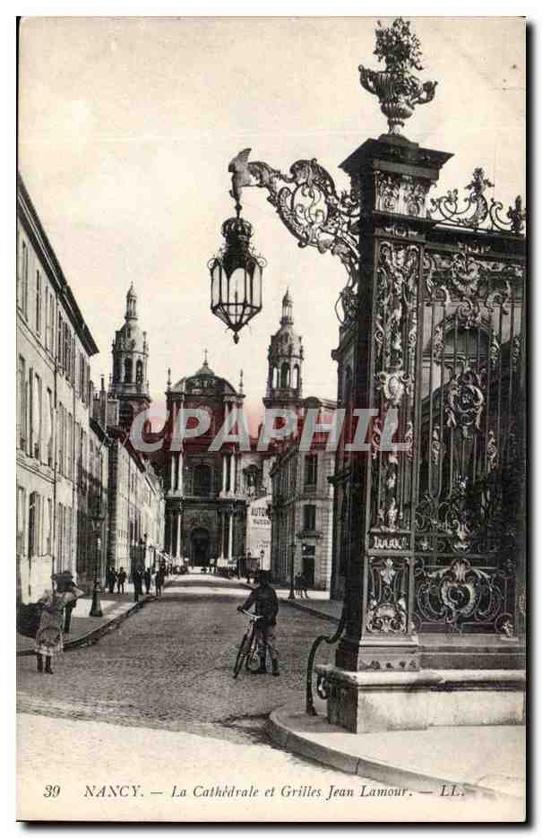 Nancy CPA La cathedrale et grilles Jean Lamour