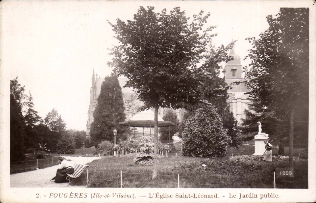 Fougères (Ille-et-Vilaine) — La Chiesa di San Leonardo e il Giardino Pubblico — Editore ROSE, n°2