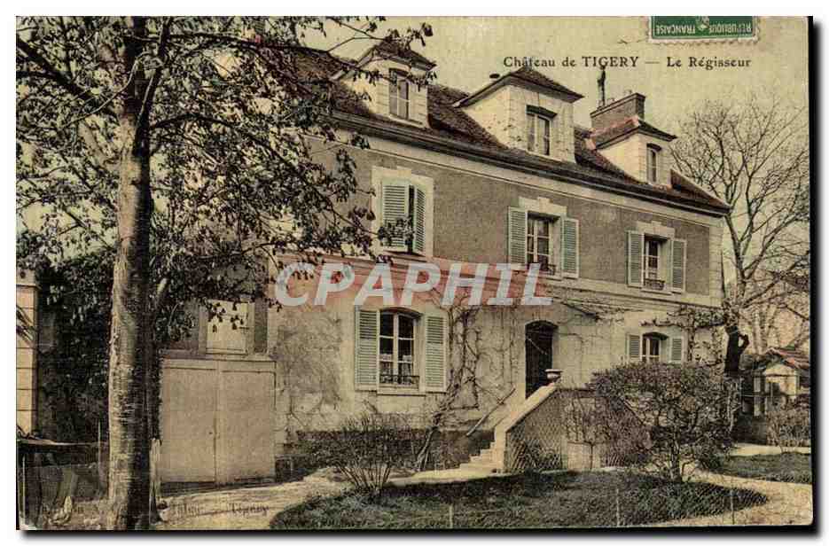Chateau de Tigery CPA Le Regisseur (carte toilee)