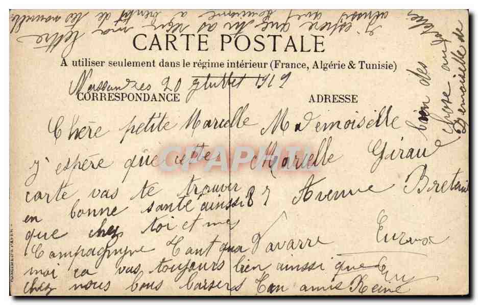 CPA Peinture Les glaneuses — Verso