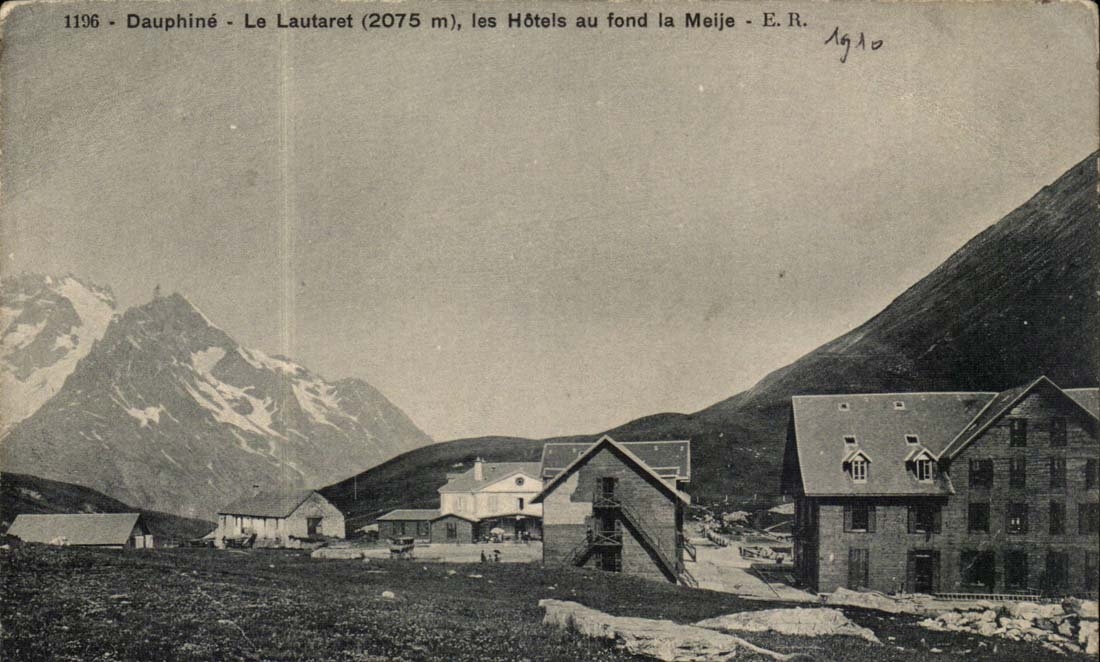Le Lautaret (2075 m) - Dauphiné - les Hôtels au fond la Meije - E.R. - Agla0