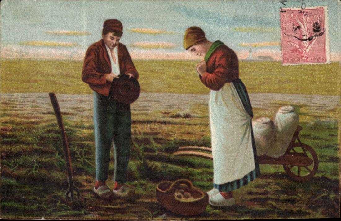 CPA Peinture Paysans