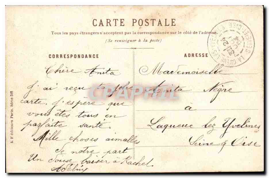 CPA Peinture Paysans — Verso