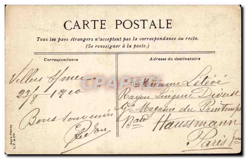 Villers - La Promenade de la plage — éditeur L.V. & Cie, n°7 — Rückseite