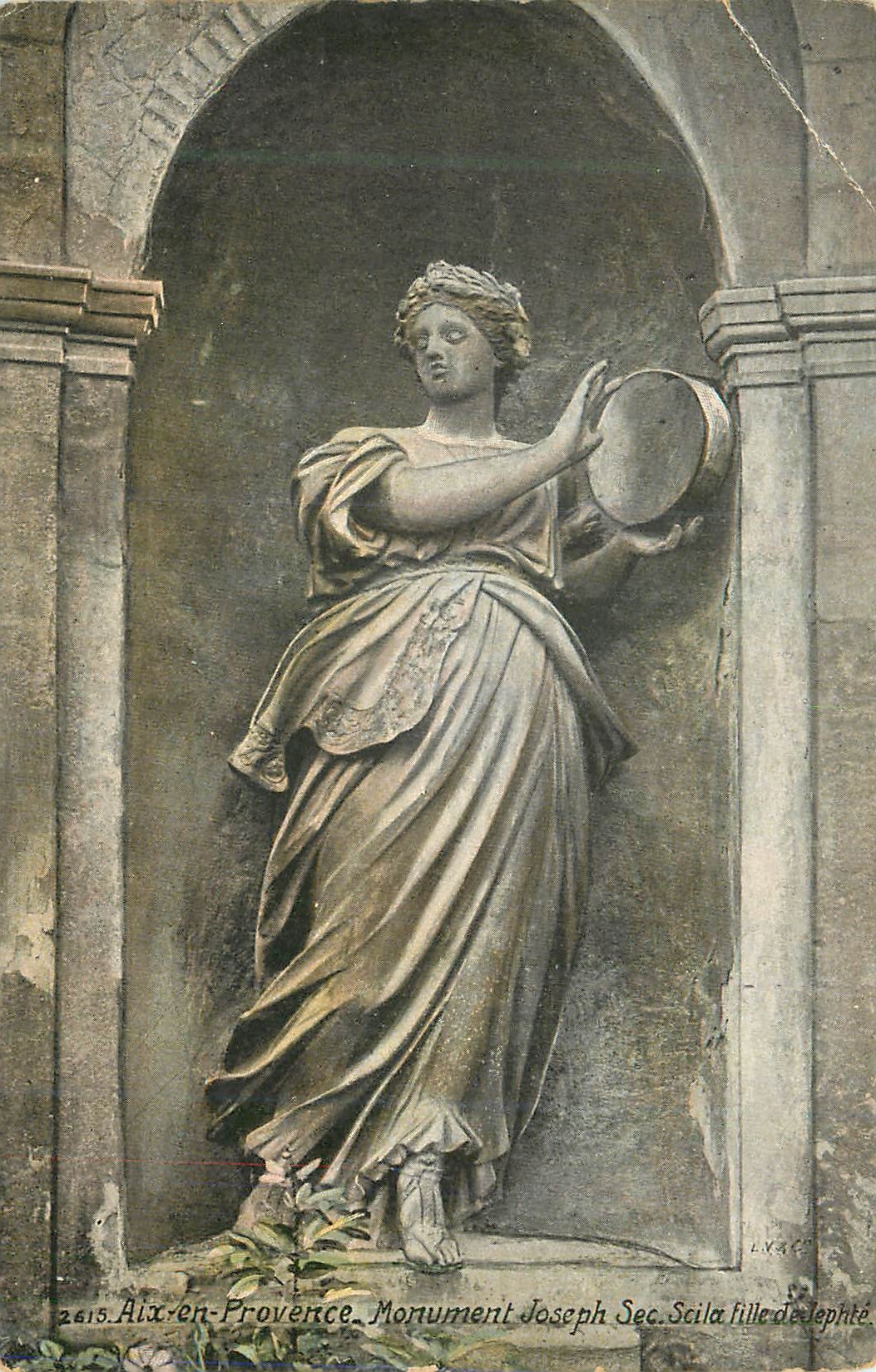 Alaïx-en-Provence — Monument Joseph Secila, fille de Lephté — éditeur L.V. & Cie, n° 2615
