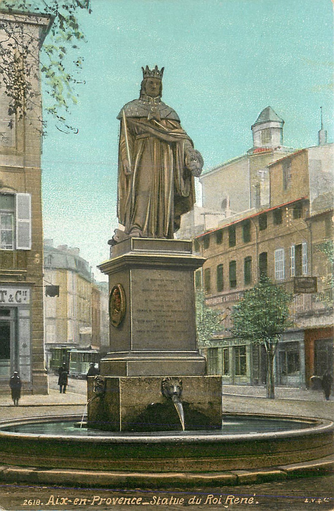 CPA Aix en Provence Statue du Roi Rene