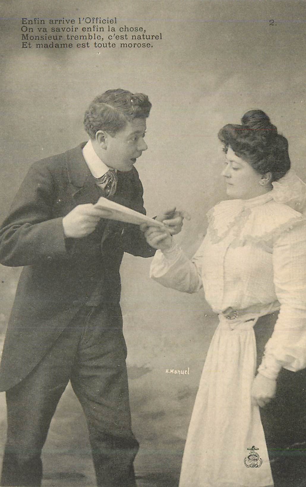 Scène de théâtre — Monsieur tremble, Madame est toute morose — K. Manuel
