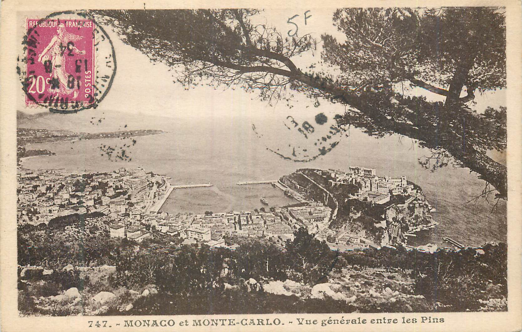 CPA Monaco et Monte Carlo Vue Generale entre les Pins