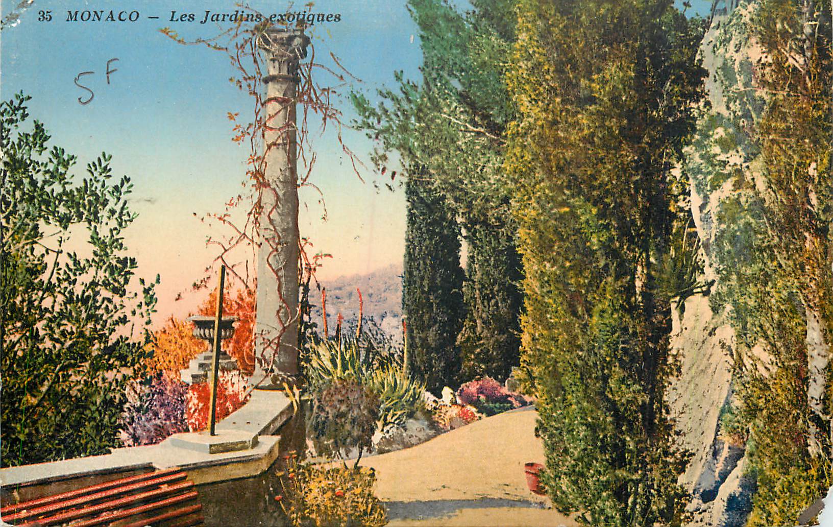 CPA Monaco Les Jardins Exotiques
