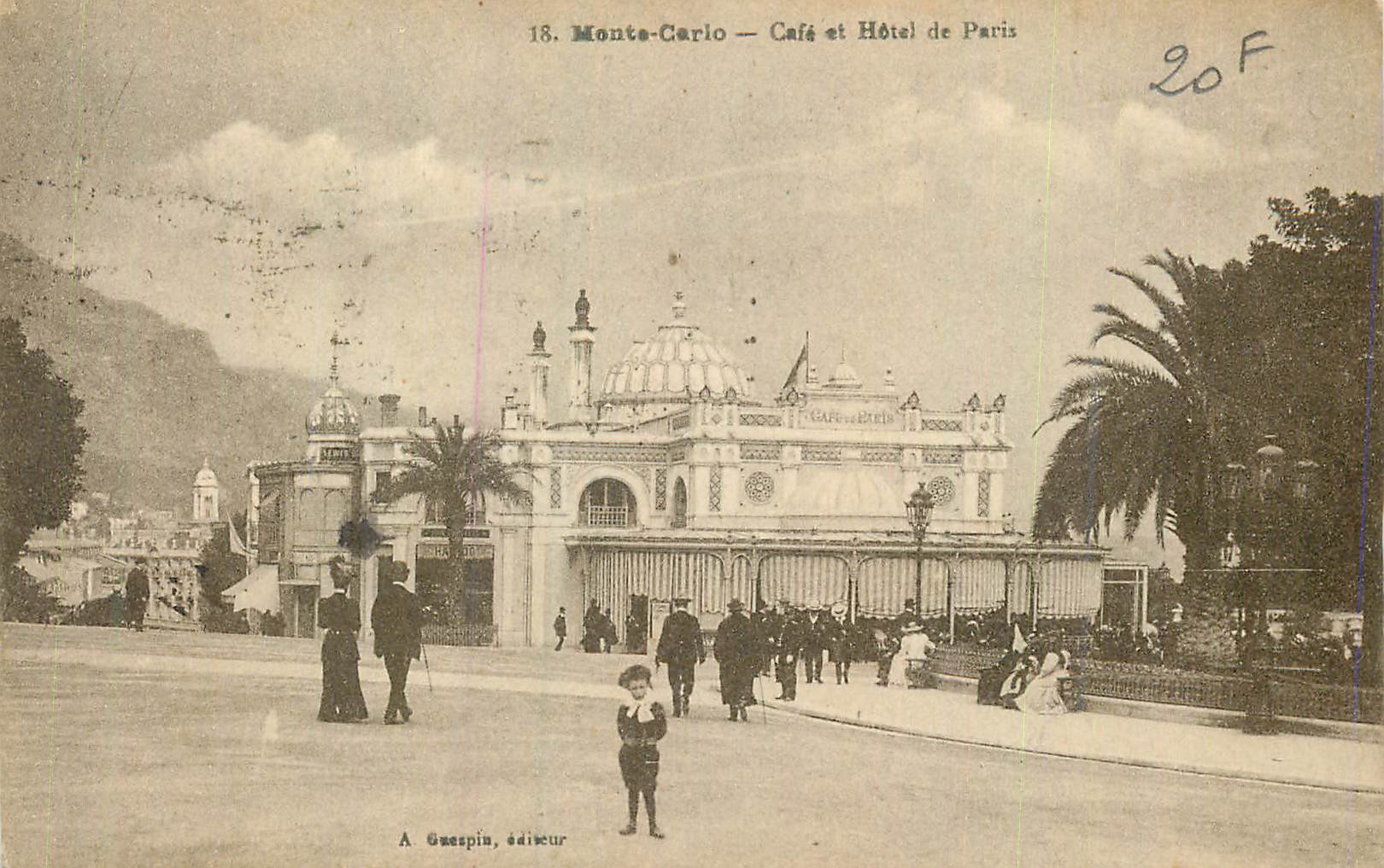 CPA Monte Carlo Cafe et Hotel de Paris