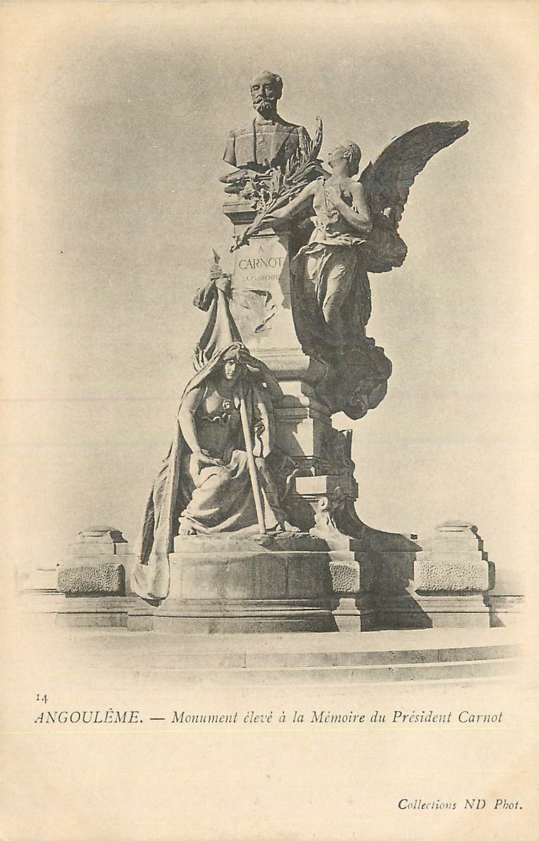 Angoulême — Monument élevé à la Mémoire du Président Carnot — Collections ND Phot.