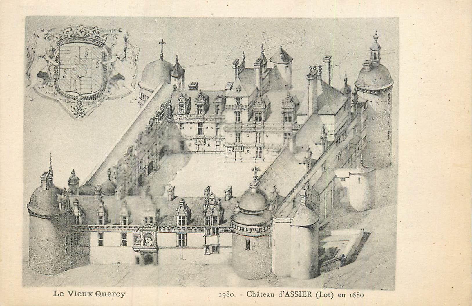 Alt-Quercy — Schloss Assier (Lot) im Jahr 1680 — unbekannter Verleger