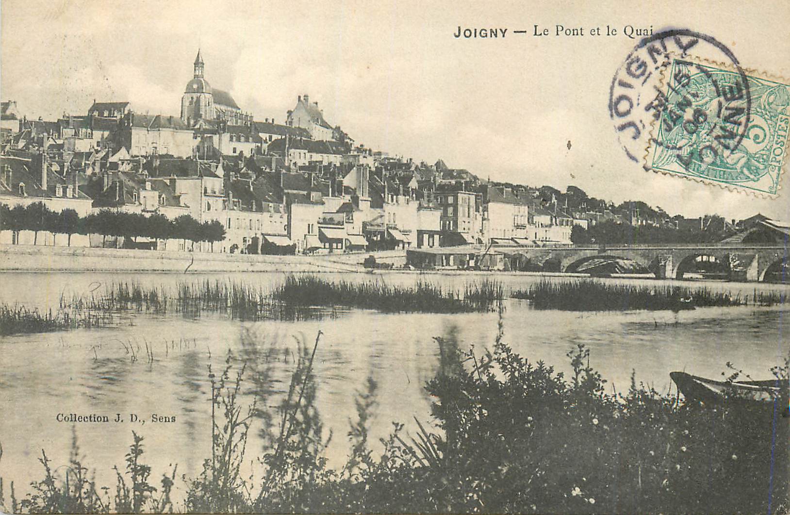 CPA Joigny Le Pont et le Quai