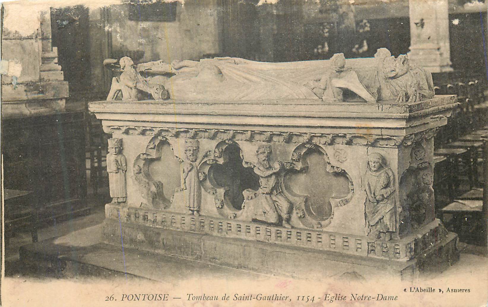 CPA Pontoise Tombeau de Saint Gauthier Eglise Notre Dame