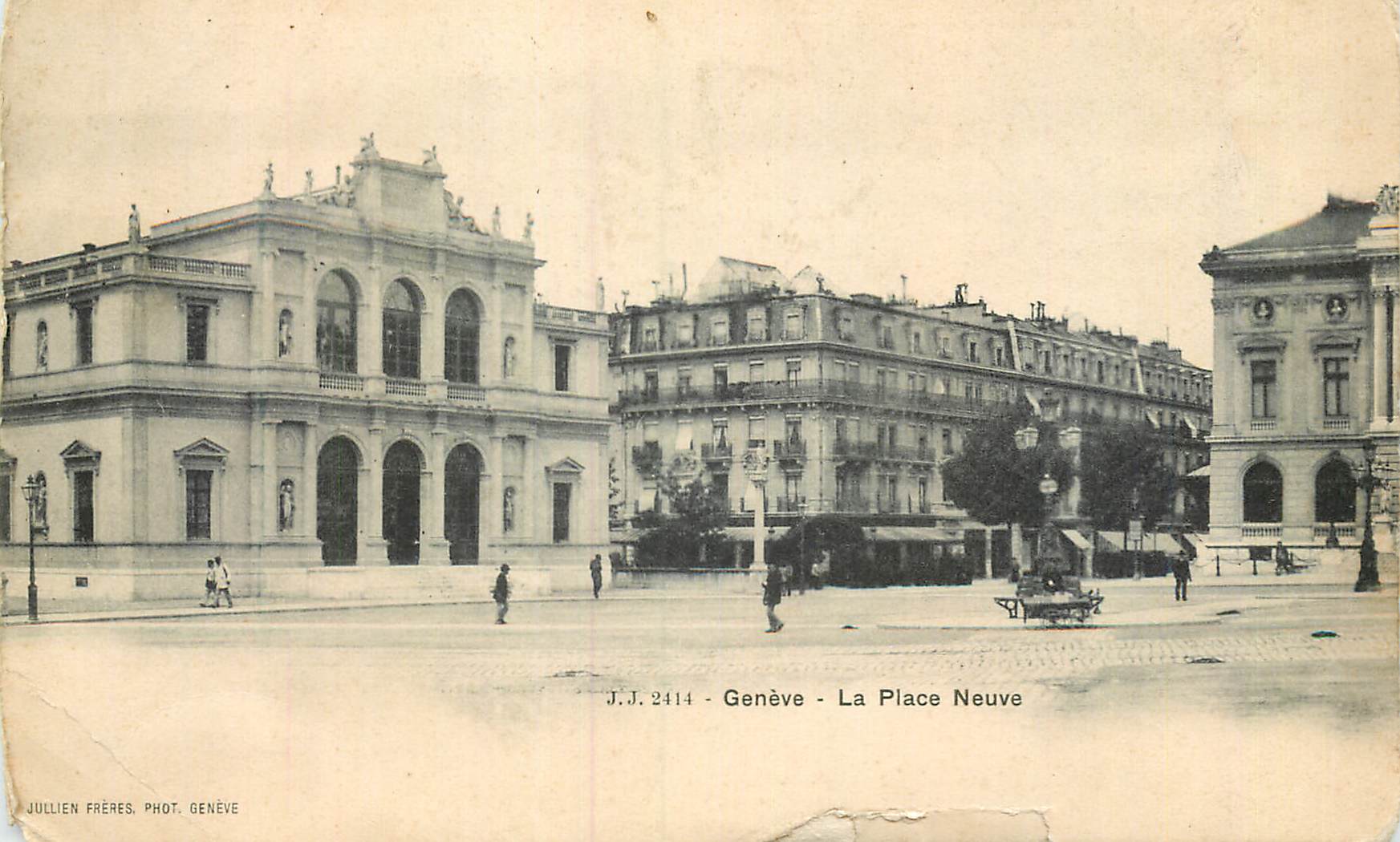 Genève - La Place Neuve — Jullien Frères, Phot. Genève, n° J.J. 2414