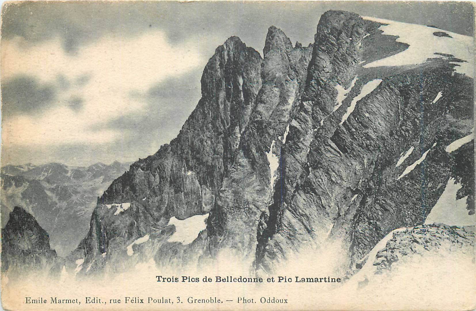 Trois Pics de Belledonne et Pic Lamartine — Emile Marmet, rue Félix Poulat, 3, Grenoble