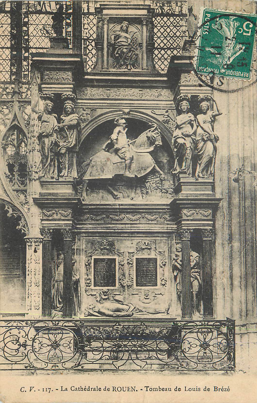 CPA La Cathedrale de Rouen Tombeau de LOuis de Breze