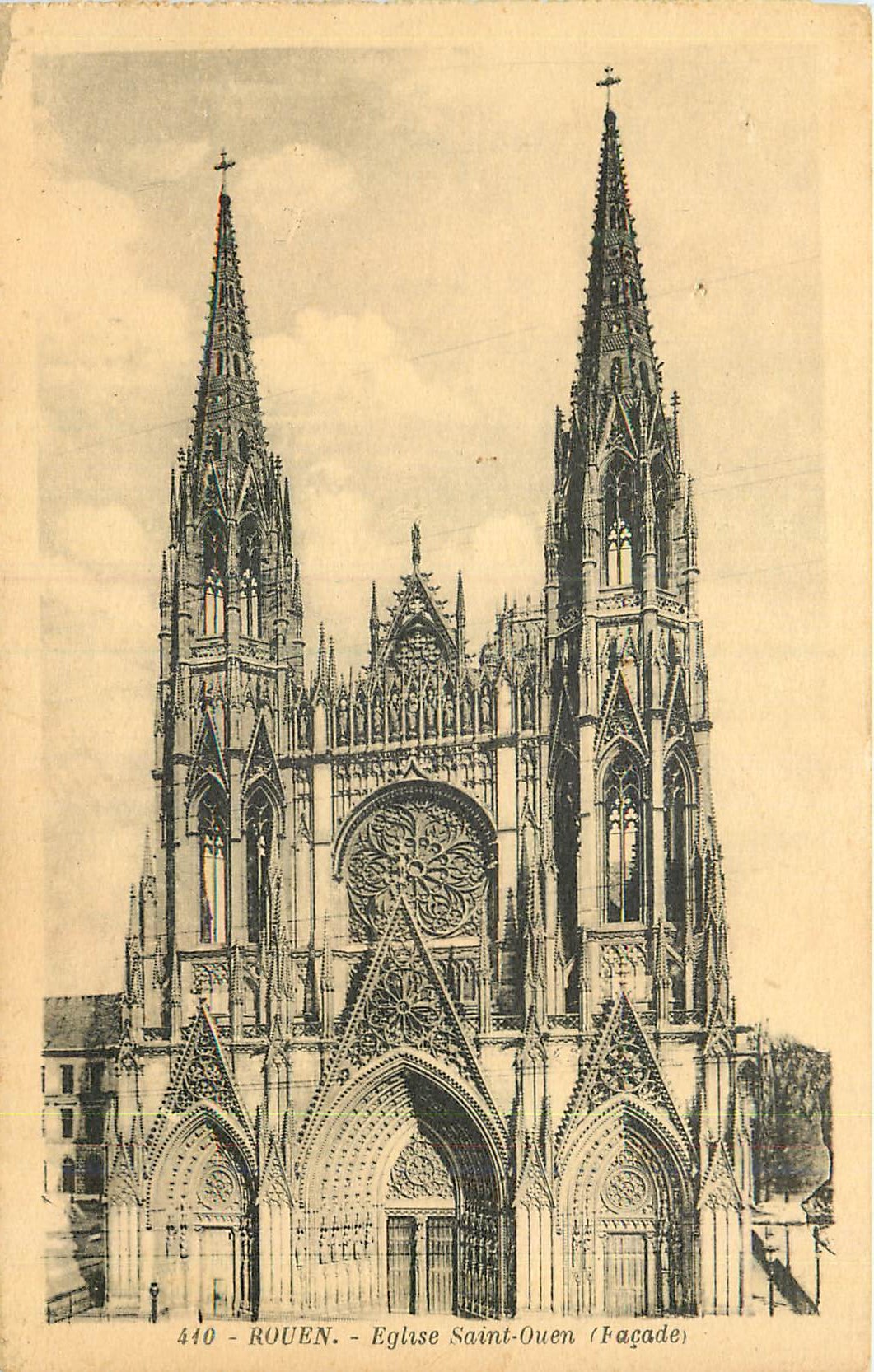 CPA Rouen Eglise Saint Ouen (Facade)