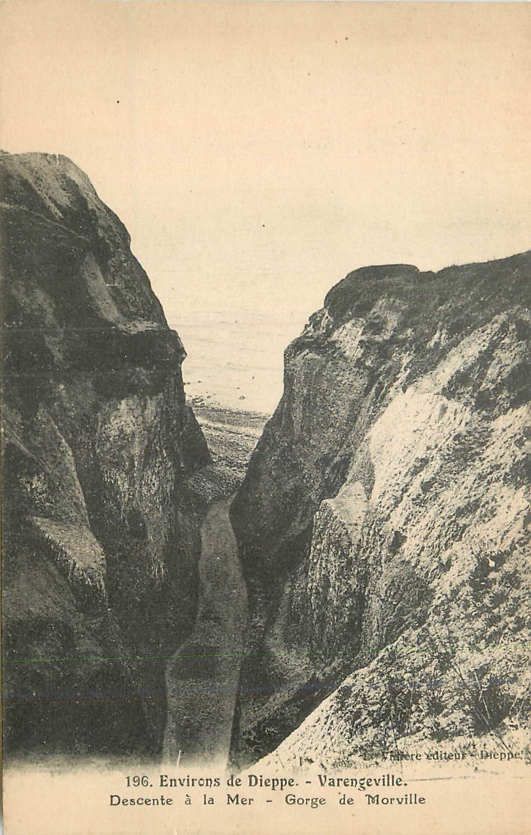 CPA Environs de Dieppe Varengeville Descente a la Mer Gorge de Morville