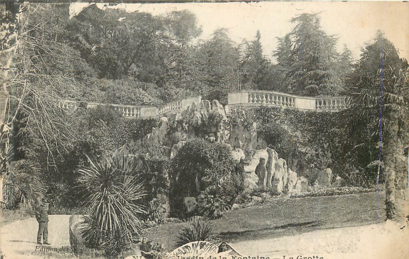 CPA Nice Jardin de la Fontaine La Grotte