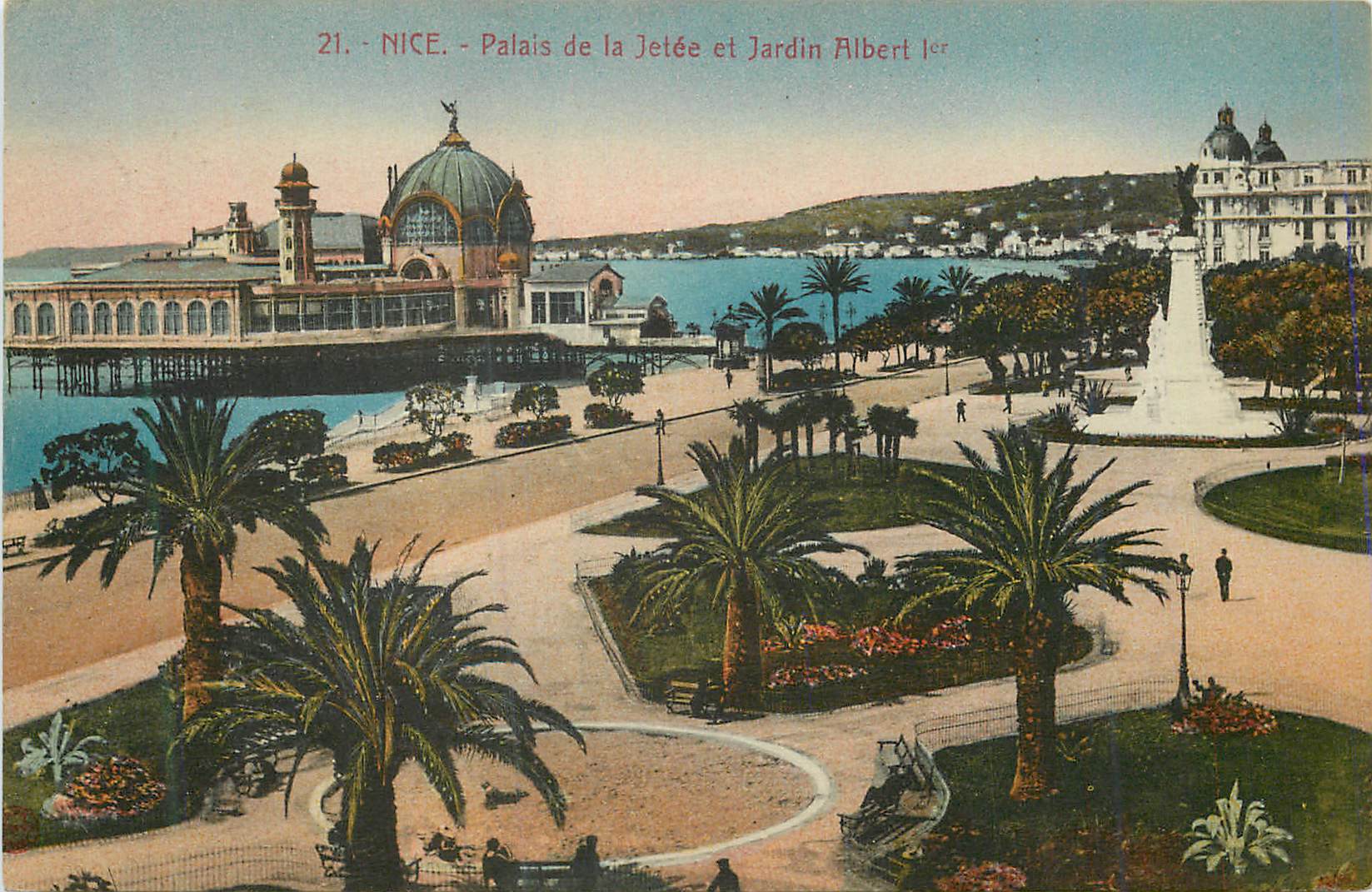 CPA Nice Palais de la Jetee et Jardin Albert 1er
