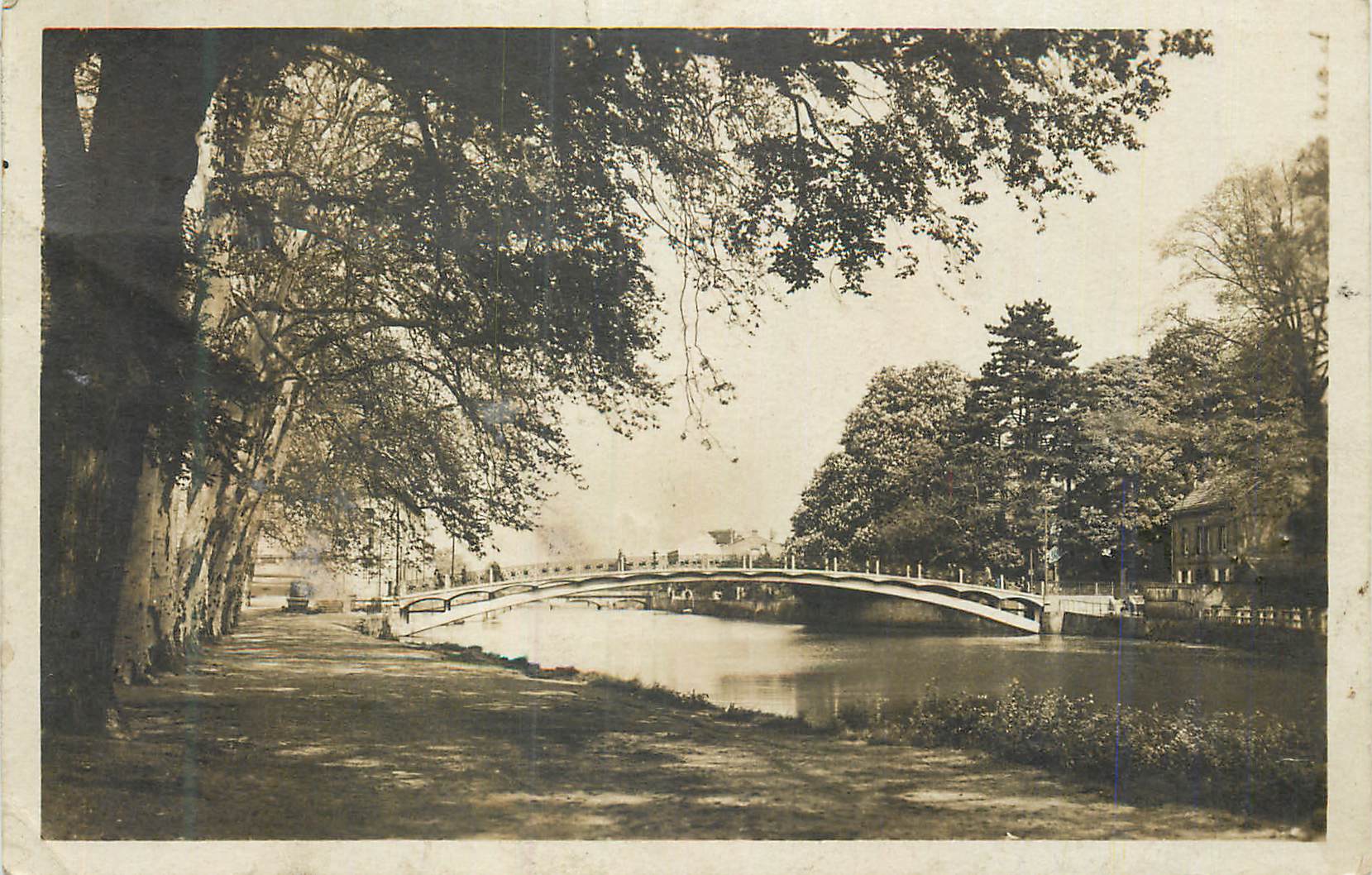 CPA Caen (Calvados) La Passerelle sur l'Orne