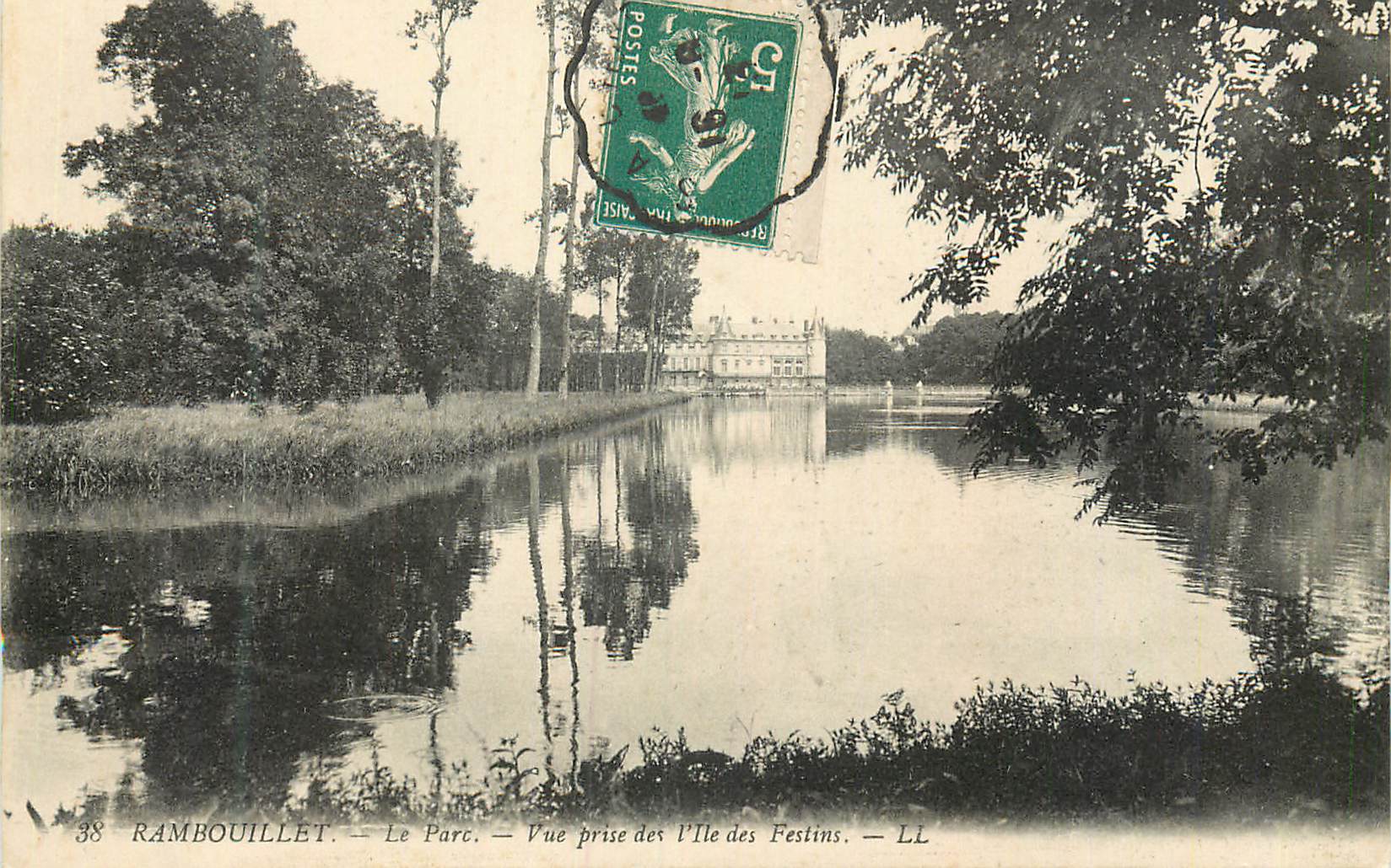 Rambouillet — Le Parc — Vue prise des Îles des Festins — LL